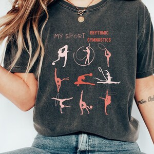MY SPORT RHYTHMIC Gymnastics T-Shirt, Rhythmic Gymnast Gifts, Cute Shirt for Rhythmic Gymnast, Ball Hoop Clubs Ribbon Gymnastics Best Shirt