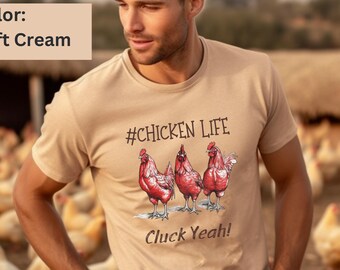 Chicken Life Cluck Yeah T-shirt, Funny Chicken Shirt, Farm Shirt, Chicken Lover Shirt, Chicken Farm Owner Gift Idea, Cute Chicken T-Shirt