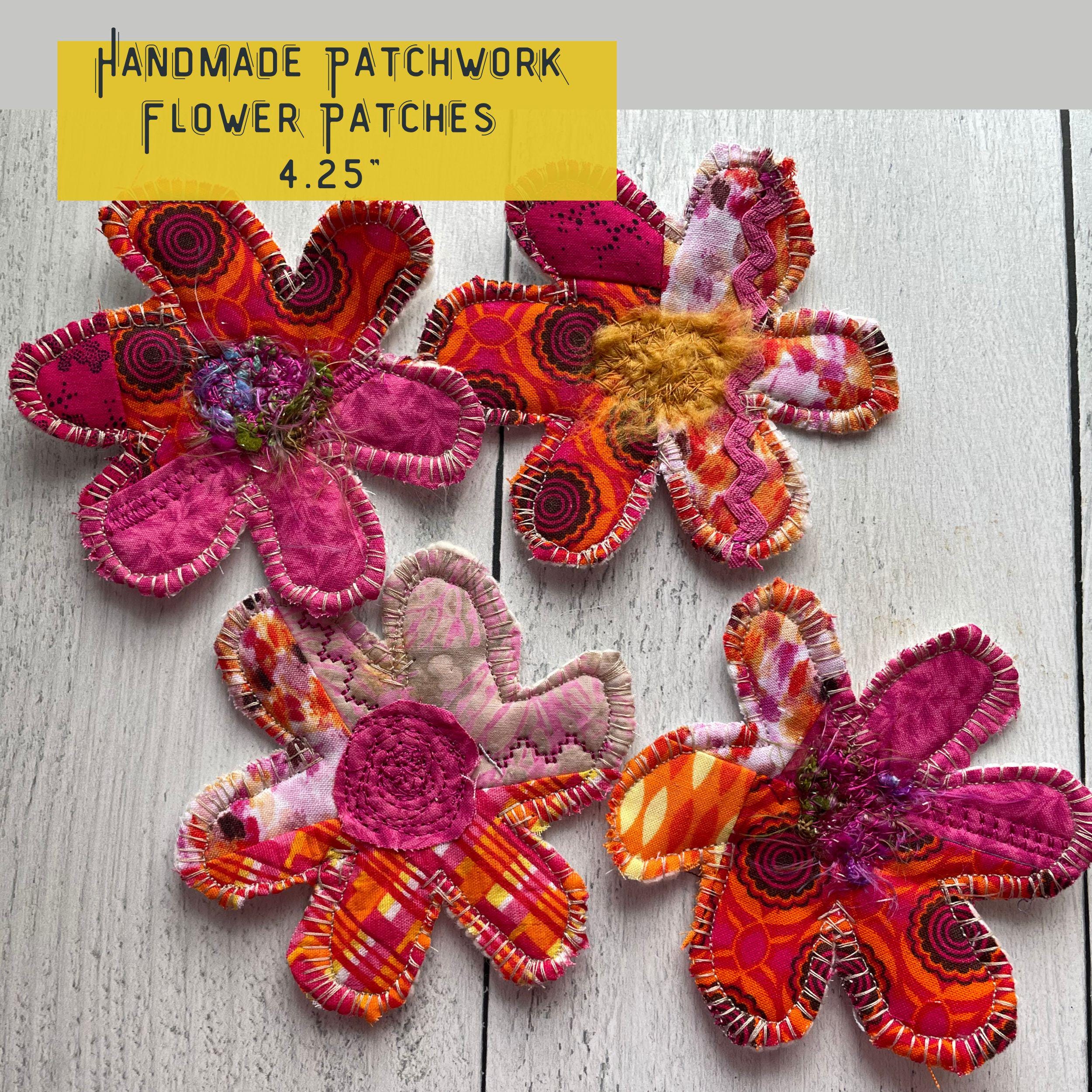 Handmade Embroidered FlowerPatches Handmade Embroidered FlowerPatches