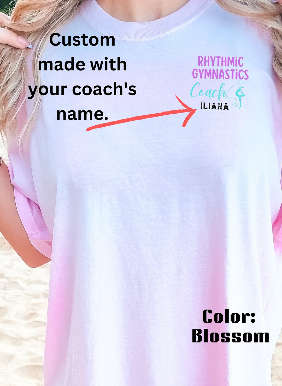 Personalized RHYTHMIC GYMNASTICS COACH Tshirt, Custom Rhythmic