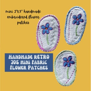 Boho Flower Patch for Jeans Boho Hippie Appliqué Flower 70s Hippy Patch Handmade Sew On Fabric Patches for Jeans Jackets Totes Sweatshirts