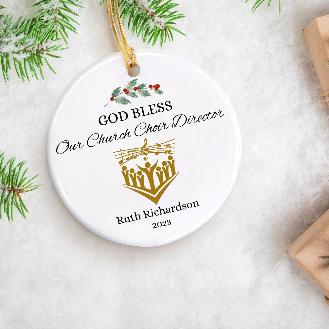 PERSONALIZED Ornament for a Church Choir Director, Custom Christmas