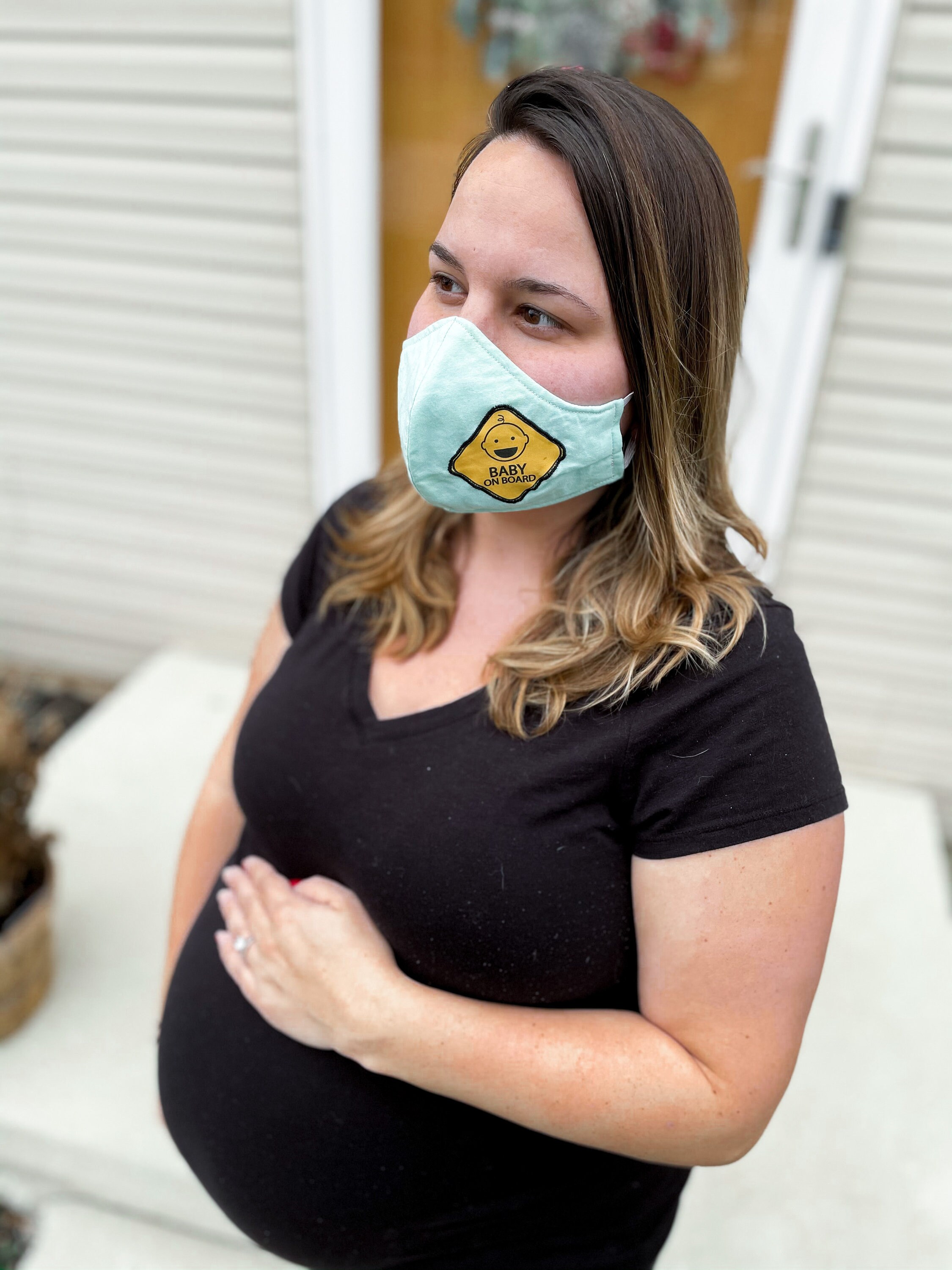 Baby on Board Face Mask Pregnant Mommy Expecting Mama Face Etsy