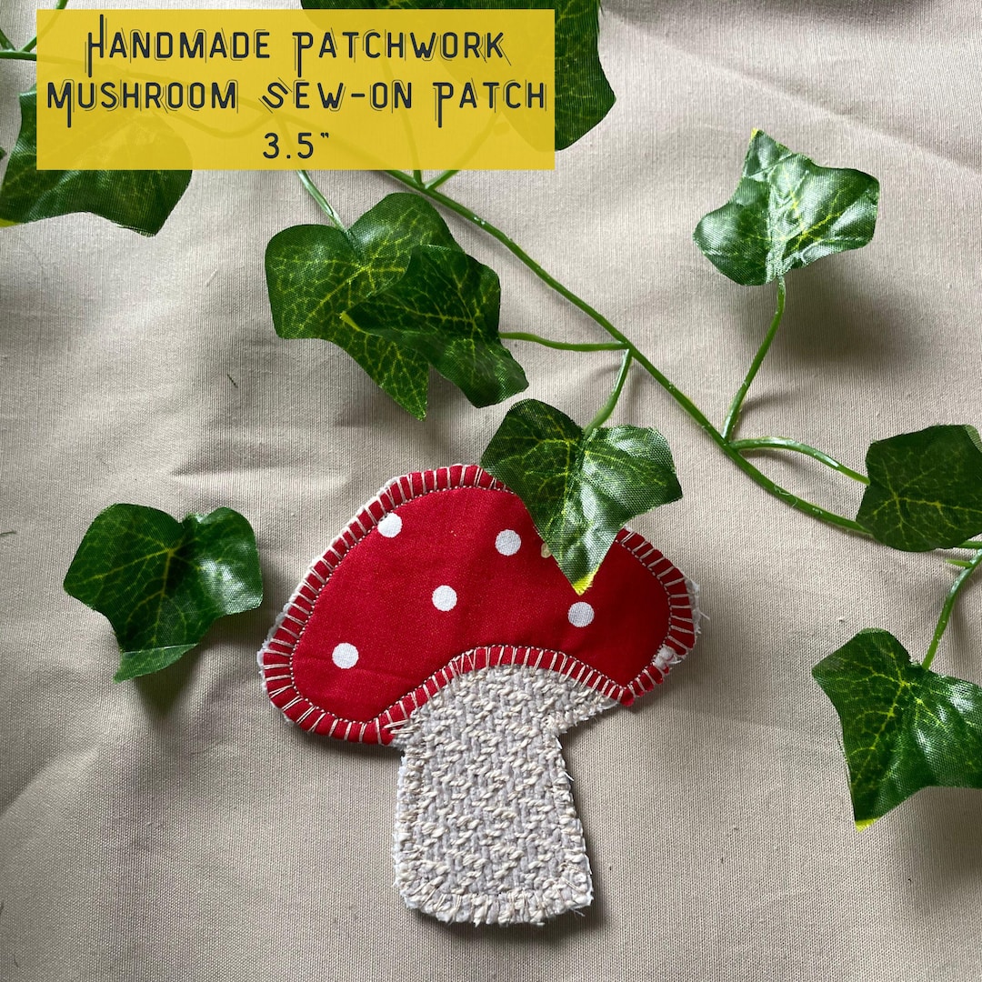 Woodland MUSHROOM PATCH Handmade Patchwork Whimsical Cottagecore ...