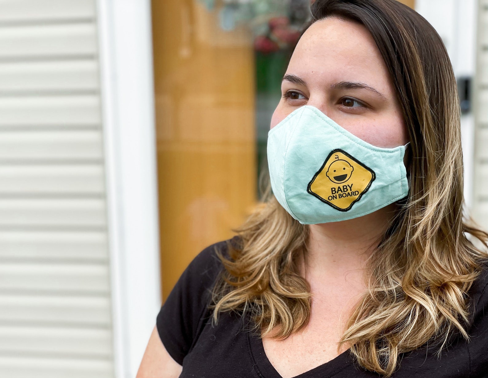 Baby on Board Face Mask Pregnant Mommy Expecting Mama Face Etsy