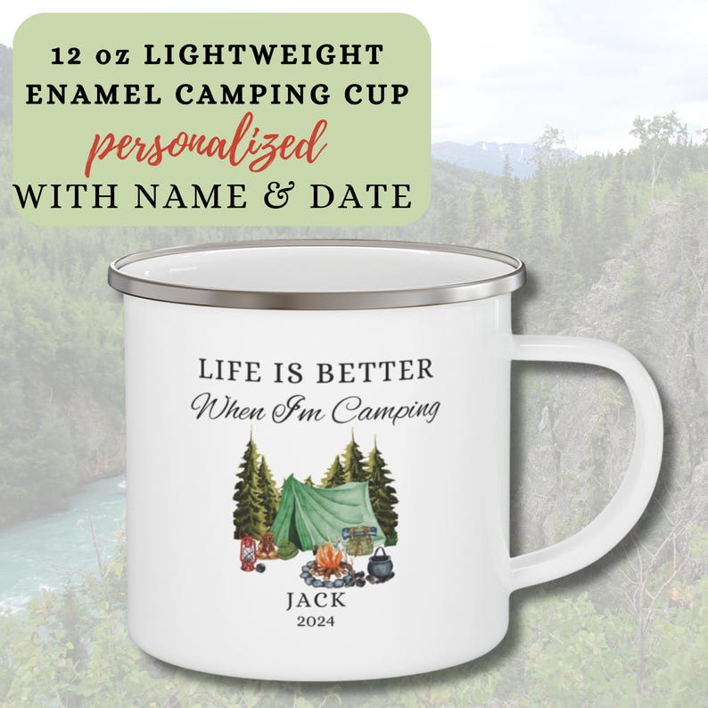 RatherBeOnTheBeach Enamel Bushcraft Mug - Thumbnail 5