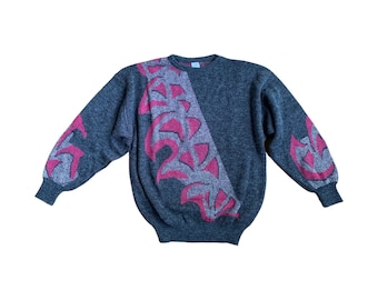 Knitted Sweater 70s / Vintage Sweater / Knitwear / 70s / Wool / Retro Sweatshirt