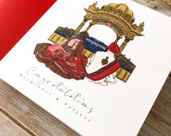 Personalised Sikh Wedding Card, Luxury Sikh wedding, Indian Wedding Card, Punjabi, Sikh Wedding Ceremony, Anand Karaj, Personalised card