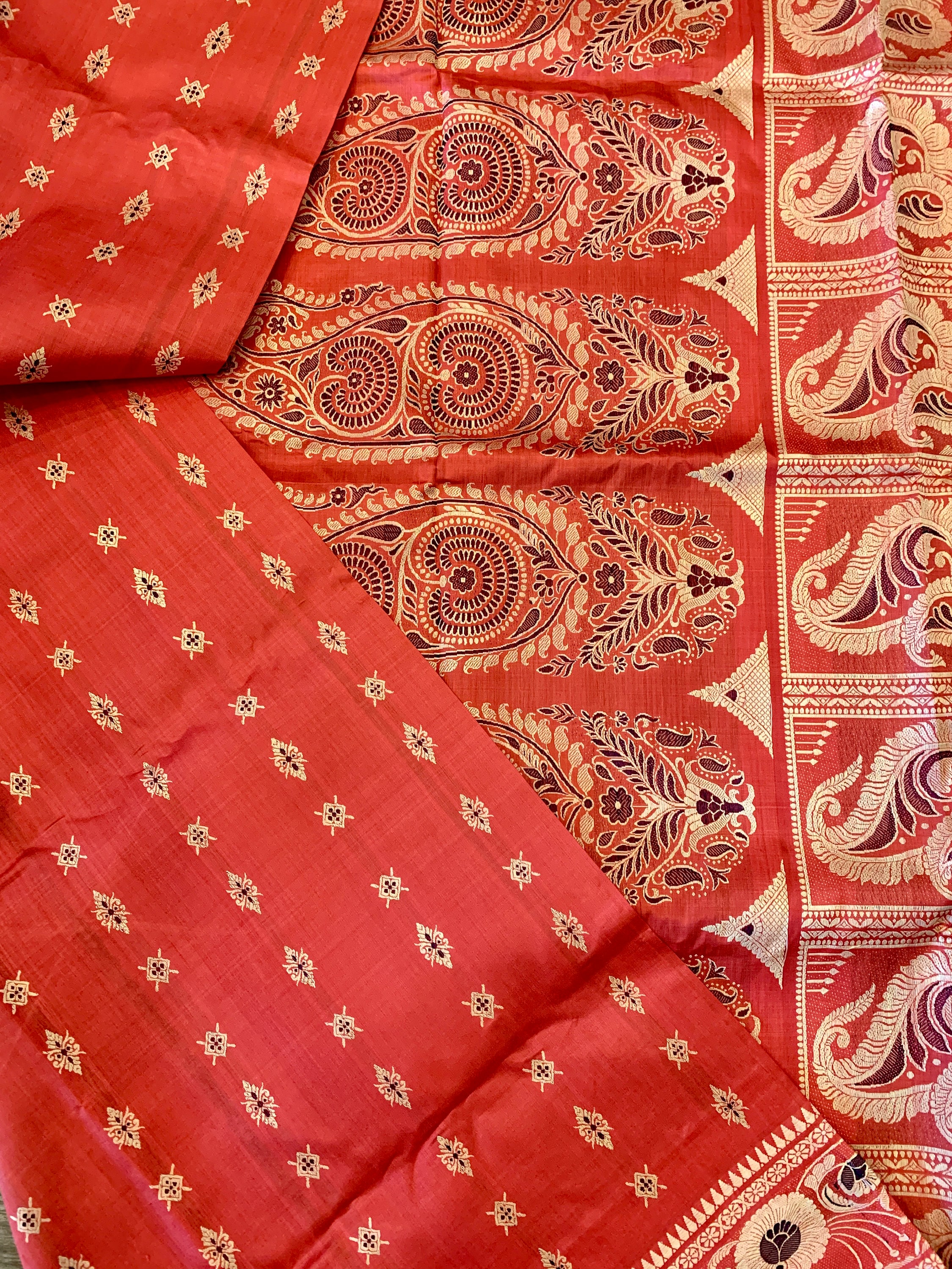 Pure Baluchari Silk Saree in Yellow... - Bengal Looms India | Facebook