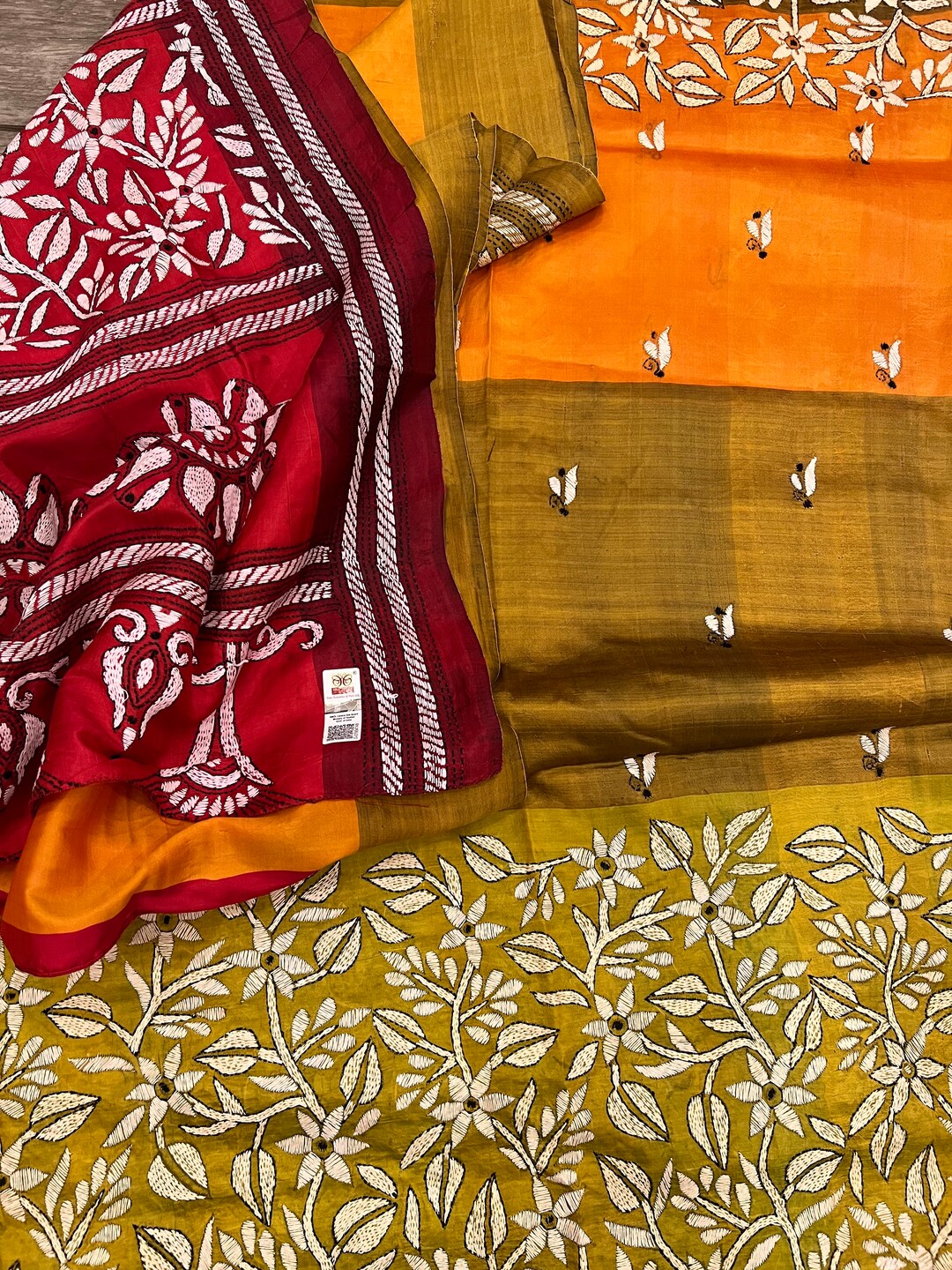 Multicolor Katran Silk Saree