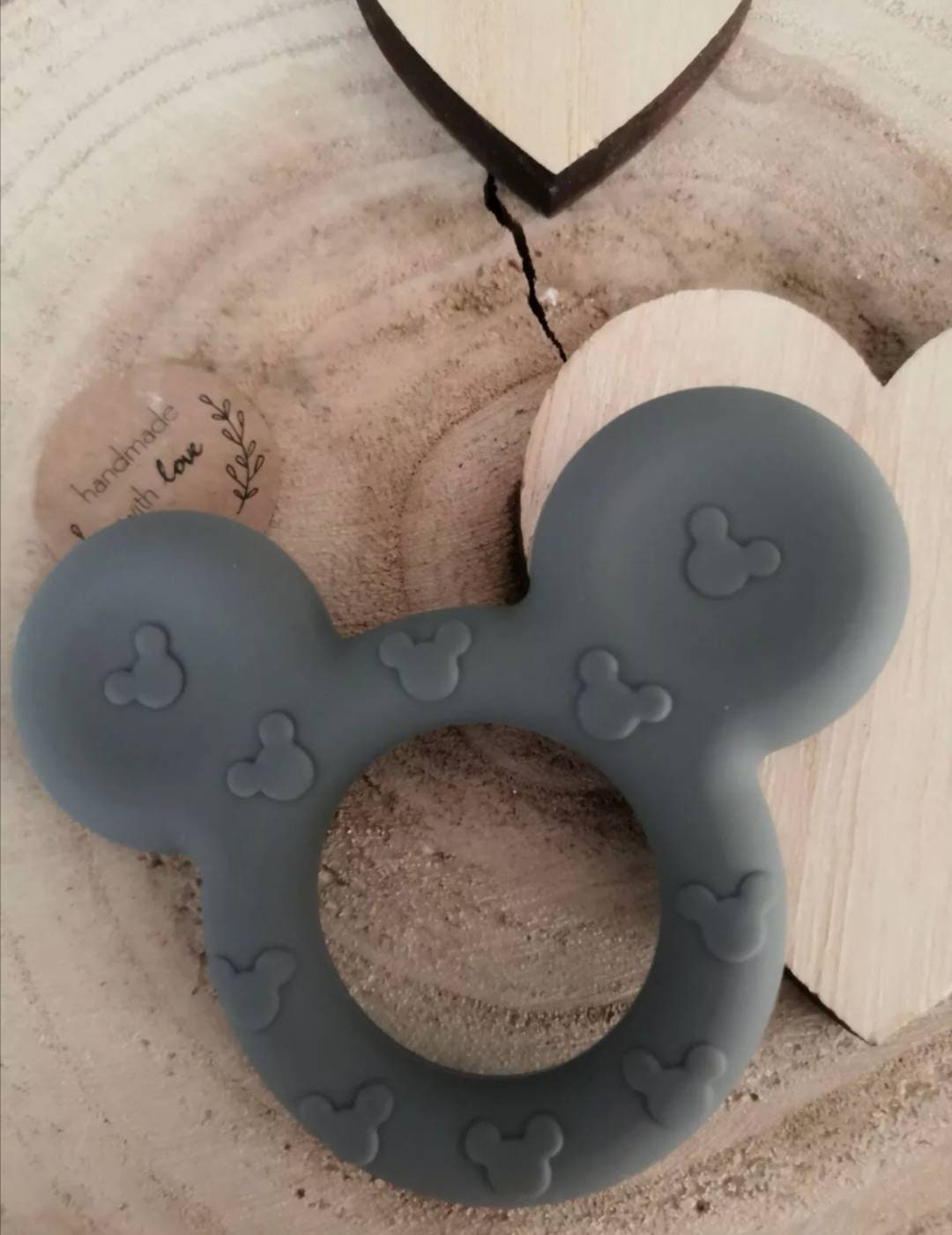 Teething Ring Mickey Mouse Teething Aid Gripper Gripping Ring Etsy