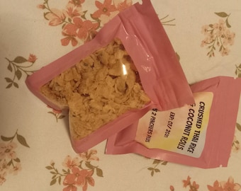 Crushed Thai Rice and Coconut Mix hermit crab food.