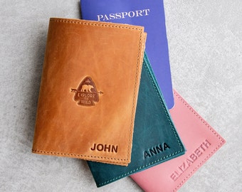 Leather Passport holder personalized, Passport cover, passport wallet, travel gift, personalized anniversary gift