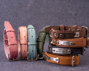 Dog Collar With Name Etsy