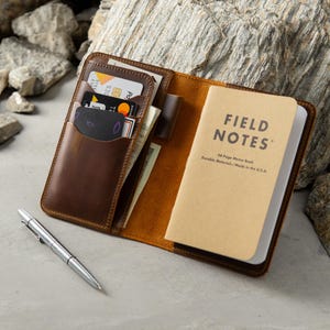 Personalized Groomsmen Gift, Field notes cover personalized, leather notebook refillable, leather pocket notebook, journal cover