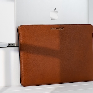 MacBook Pro/Air 13/14/15/16 inch M1 M2 M3 leather sleeve, Dell XPS 13 sleeve | Personalized leather Macbook sleeve Protective Macbook sleeve