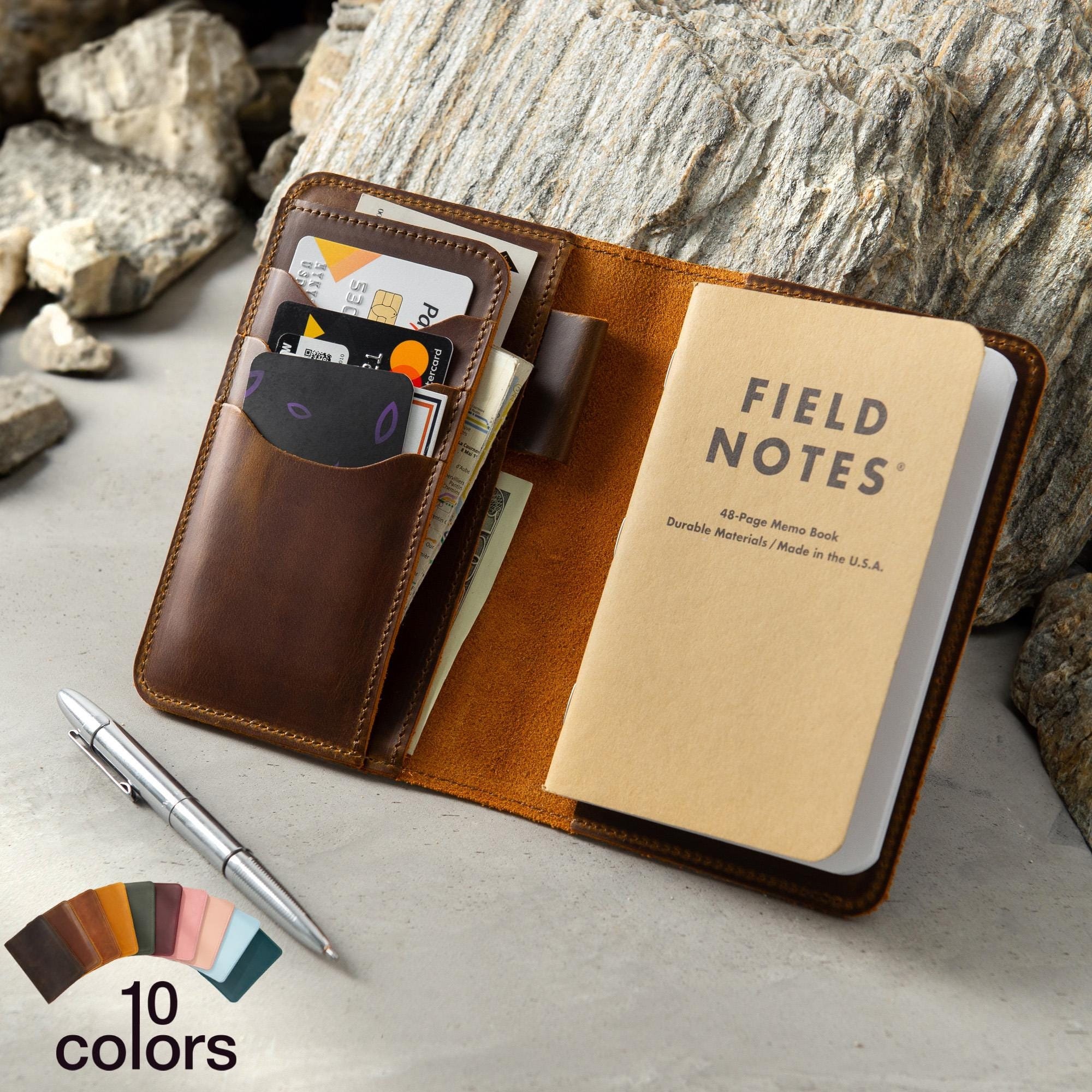 Personalized Leather Field Notes Cover – Travel Gift for Writers ...