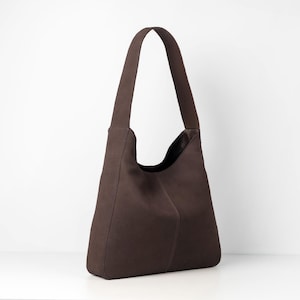 Genuine Suede Hobo Shoulder Bag for Women – Soft Leather Tote Bag | Stylish, Practical, & Versatile Everyday Bag