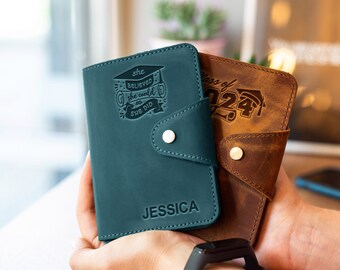 Leather Passport cover Personalized passport holder 2024 graduation Gift Passport wallet with monogram stamped Nurse and doctor graduation