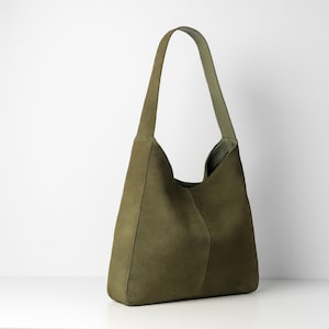 Genuine Suede Hobo Shoulder Bag for Women – Soft Leather Tote Bag | Stylish, Practical, & Versatile Everyday Bag