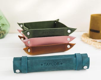 Scroll of Rolling - Custom Leather Dice Tray Personalized Foldable Dice Rolling Tray for DND, RPG, Board Games | Gamer Gift