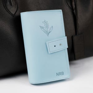 Travel cable Organizer Birth Flower cord organizer personalized Leather tech organizer Tech Accessories Digital Accessory Bag Cases