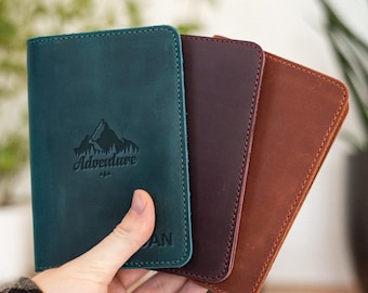 Personalized Leather Field Notes Cover, Handmade Refillable Journal