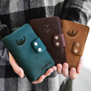 Portefeuille en cuir Field Notes, portefeuille bloc-notes en cuir, portefeuille en cuir Moleskine Cahier, organiseur de bloc-notes pour bloc-notes rechargeable de 3,5 x 5,5 po.