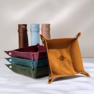 Scroll of Rolling - Dice rolling tray or leather rolling mat with detachable straps personalized