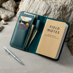 Personalized Groomsmen Gift, Field notes cover personalized, leather notebook refillable, leather pocket notebook, journal cover