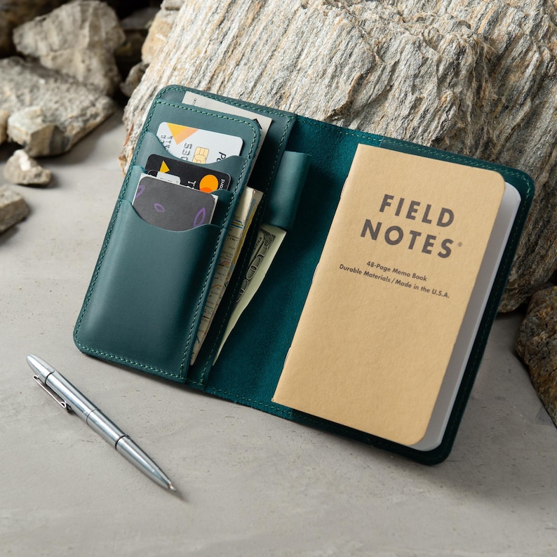Personalized Groomsmen Gift, Field notes cover personalized, leather notebook refillable, leather pocket notebook, journal cover