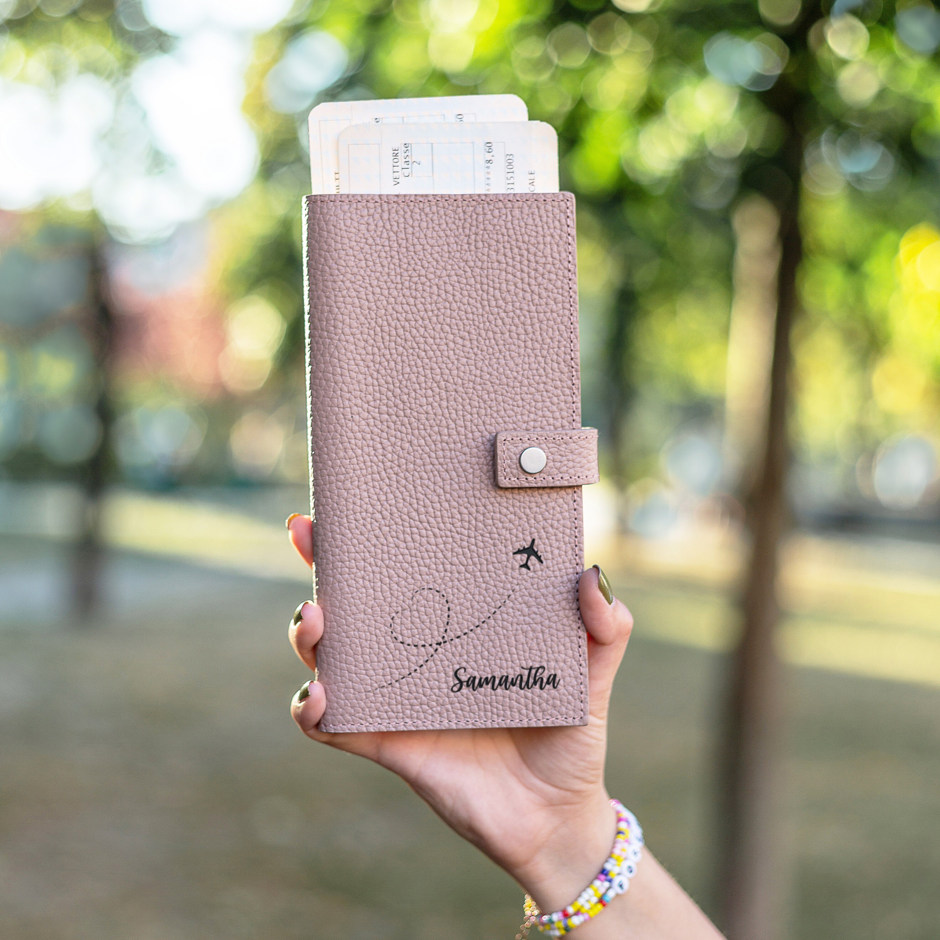 Personalized Leather Passport Wallet | Laser Engraved Travel Gift