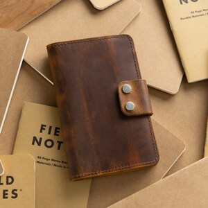 Vintage Leather Journal Cover Personalized Field Notes Cover Custom ...