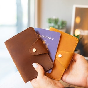Passport cover, Personalized leather passport holder, Personalized wallet passport for men and women, Monogram passport image 10