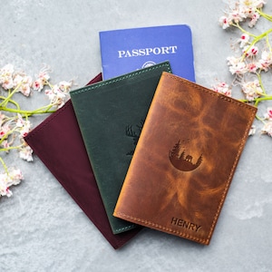 Leather Passport holder personalized, Passport cover, passport wallet, travel gift, personalized anniversary gift