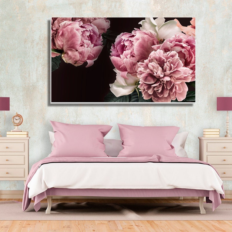 Peony Canvas Art - Etsy