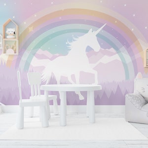 AoneFun Unicorn Wall Decal Rainbow Wall Decal Unicorn Decal Unicorn Wall  Art Unicorn Decor Unicorn Stuff for Girls Bedroom