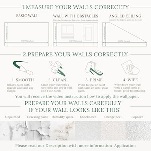 a poster with instructions on how to use wallpaper