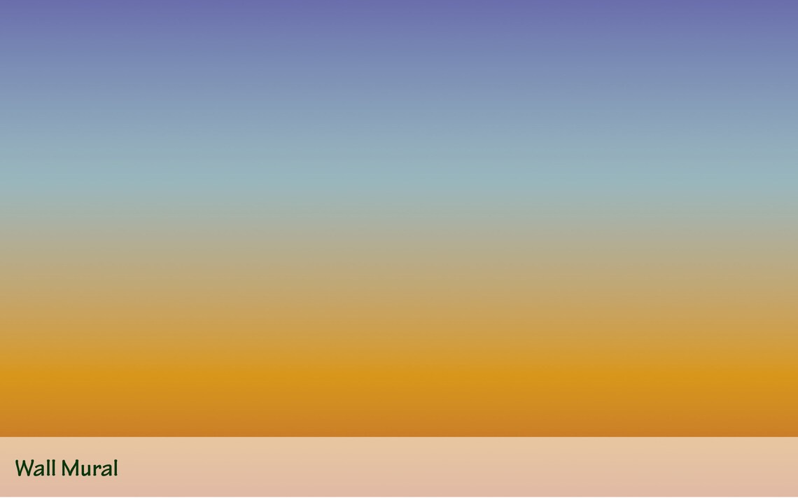 Yellow Blue Ombre Wallpaper Nursery Abstract Wall Mural Etsy