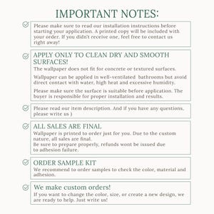 a green and white checklist with the words important notes