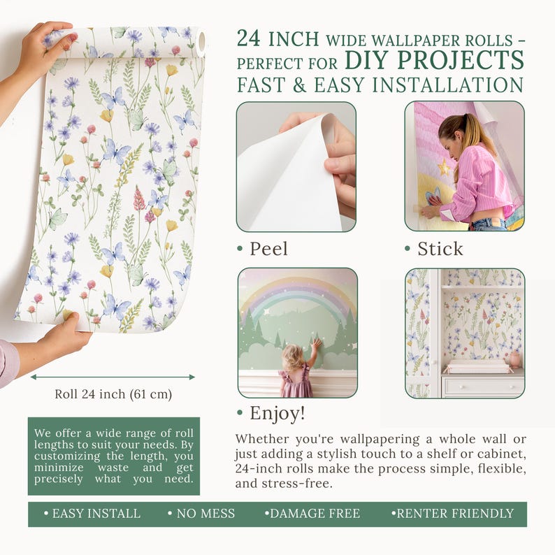 the instructions for how to make a wallpaper roll