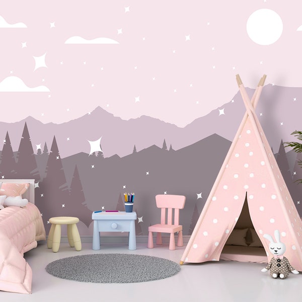 Mountain Wall Mural Etsy