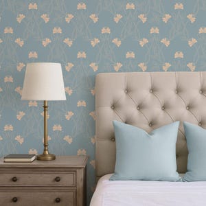 Blue floral wallpaper vintage, Bedroom wallpaper Peel and Stick in Cottagecore style, Blue wallpaper vintage floral, Wildflower wallpaper