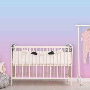 Soft Pastel Ombre Minimalist Wallpaper with Pink Blue Gradient for Girl Nursery Rainbow Wall Mural Removable Wallpaper Adhesive Peel & Stick