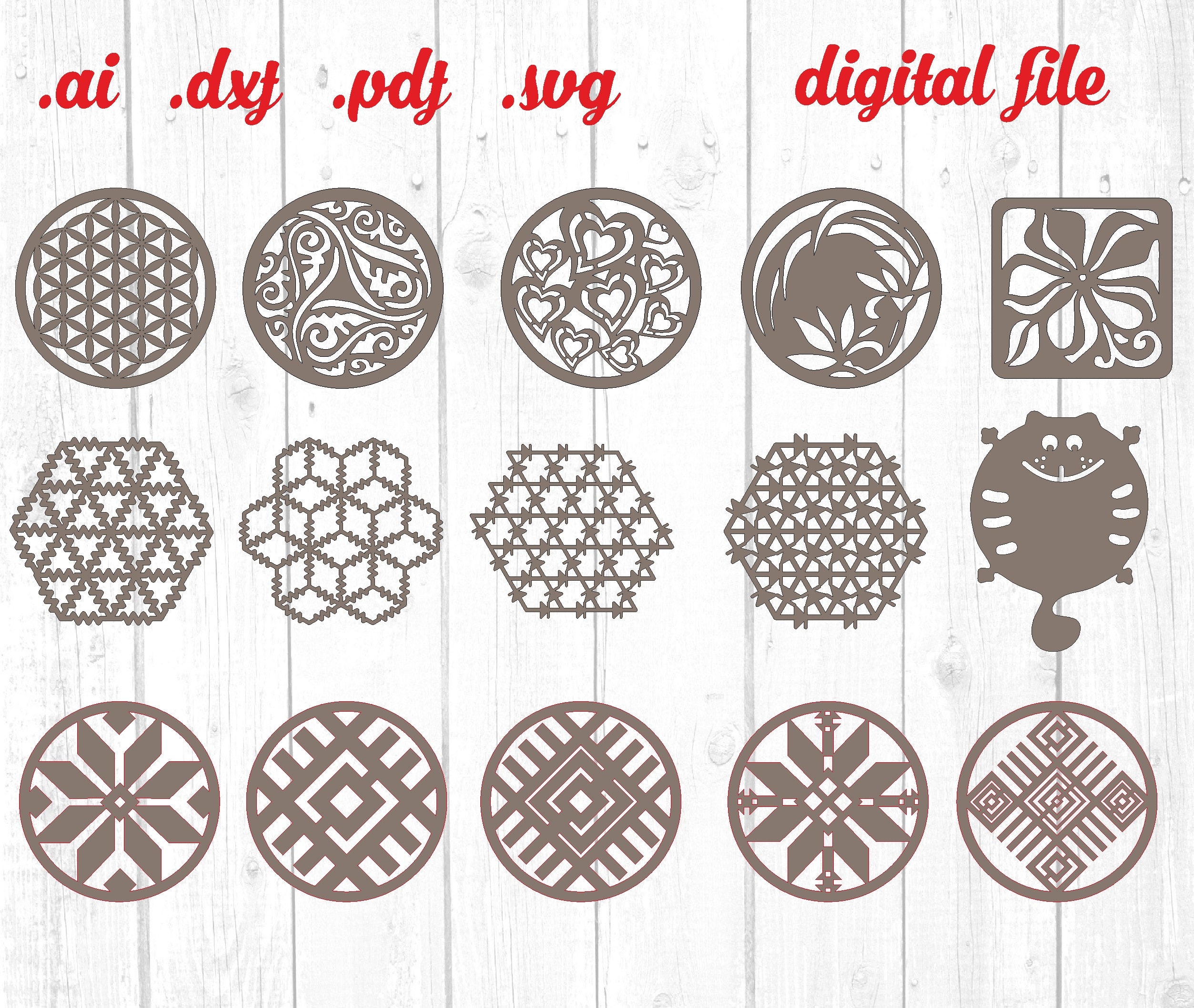 Free Coaster Stencil Svg 341+ File for DIY Tshirt, Mug, Decoration