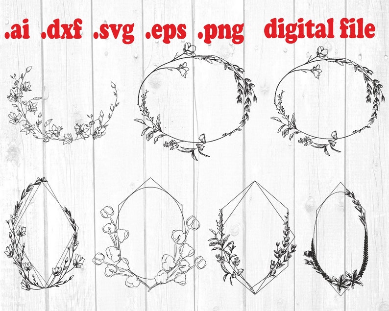 Download Frame Svg Files For Cricut Flower Wreath Svg Decoration Wedding Monogram Svg Wreath Bundle Svg Floral Frame Svg Cut Files Craft Supplies Tools Home Hobby Gkjwonosari Com