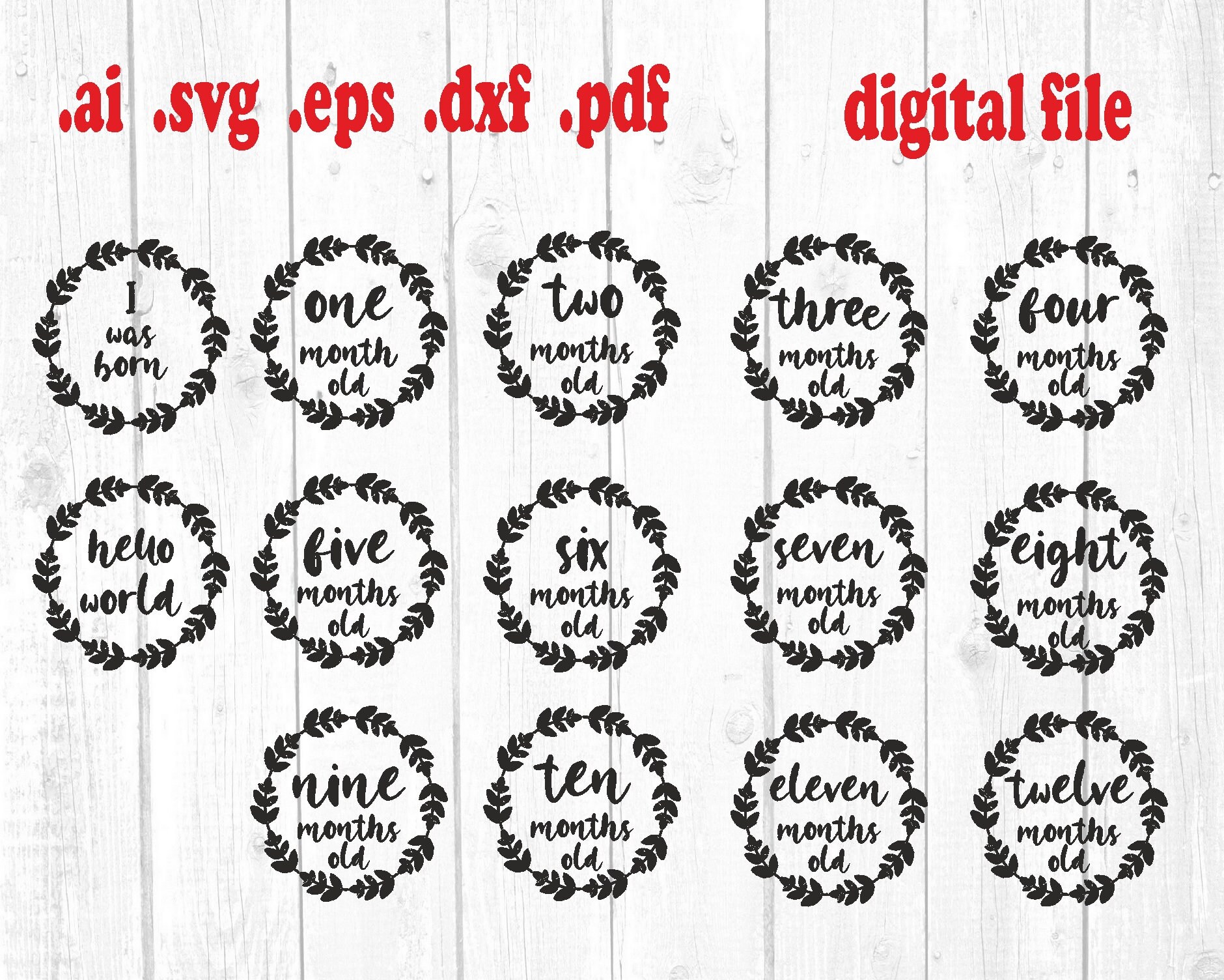 Free Free 217 Baby Milestone Cards Svg SVG PNG EPS DXF File