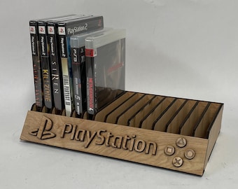 Laser Cut File Playstation Game Holder, SVG, Ai, DXF, Light Burn - file formats 5.00mm, .1969 in., 3.175mm, 1/8in