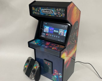 Nintendo Switch Stand Retro Arcade Cabinet  With Storage for Original/OLED Switch