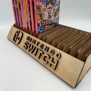 Plik do cięcia laserowego Switch 2 Uchwyt do gier Switch OLED Two, SVG, Ai, DXF, Light Burn — formaty plików 3,00 mm, 0,12 cala, 5,00 mm, 0,1969 cala.